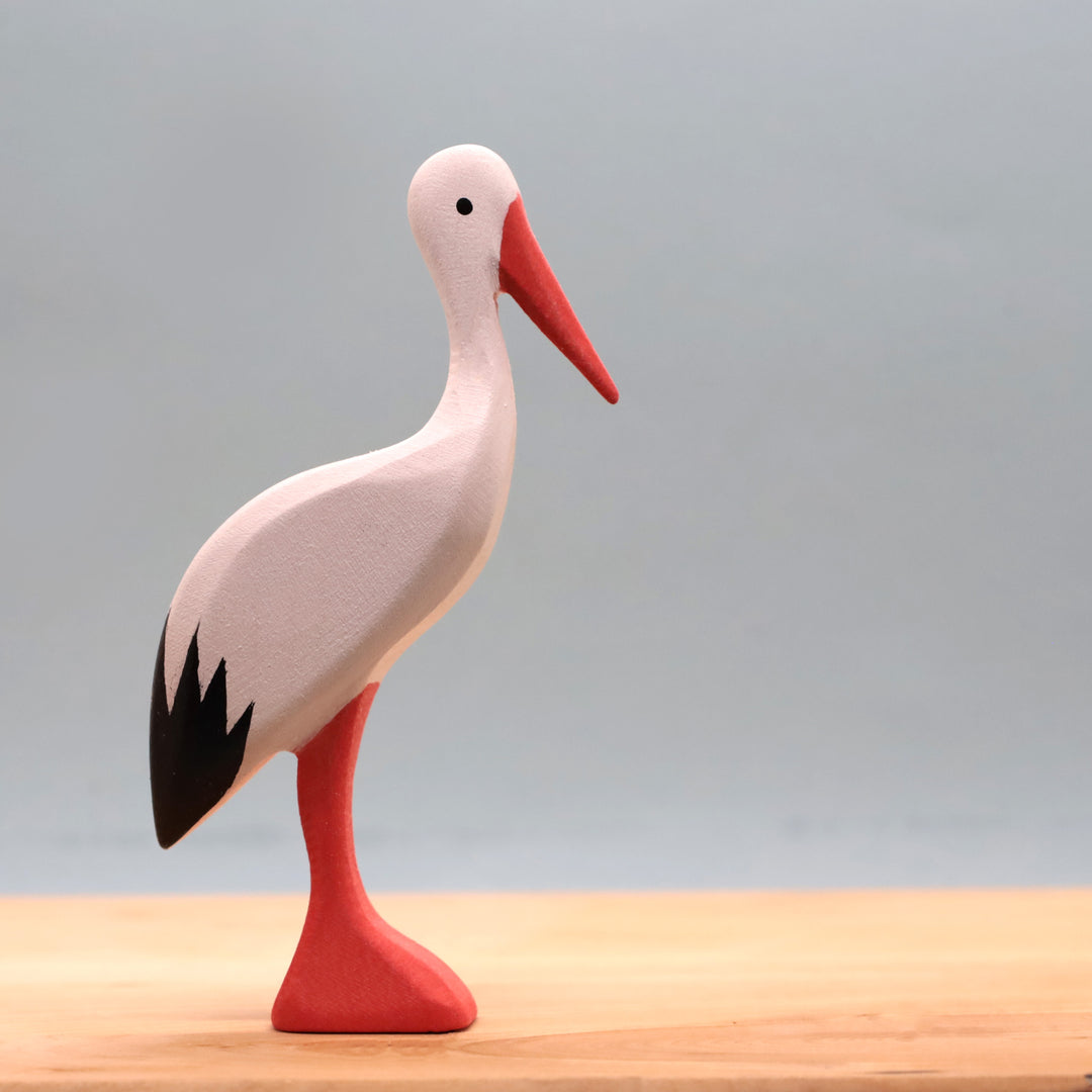 Bumbu White Stork, Standing