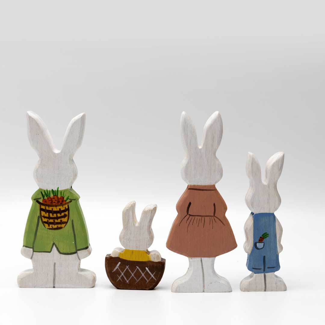 Sale MTW Exclusive - Wooden Bunny Family, 4 pcs