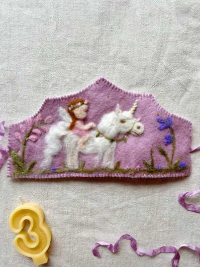 Sale Waldorf Play and Birthday Crown, Lilac Unicorn