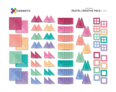 Sale Connetix Tiles 120 Piece Pastel Creative Pack