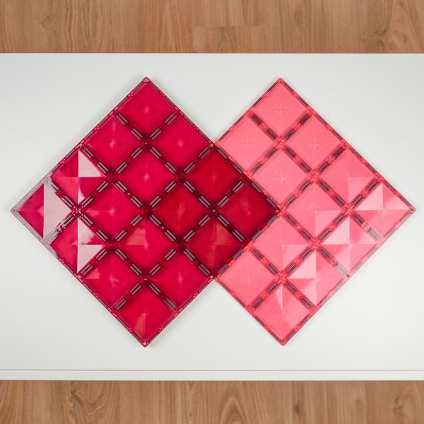 Connetix Tiles 2 Piece Base Plate Pink & Berry Pack