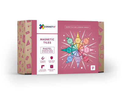 Sale Connetix Tiles 40 Piece Pastel Geometry Pack