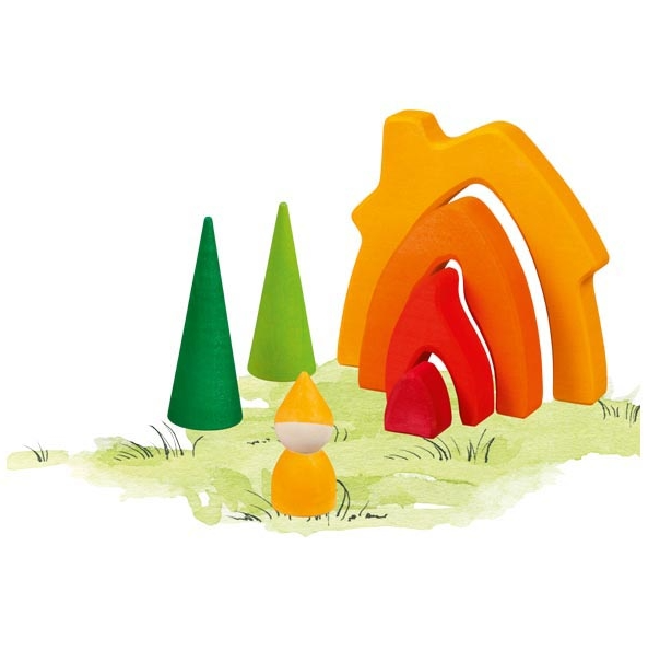 Sale Goki Wooden Dwarf Cottage, 7 pieces