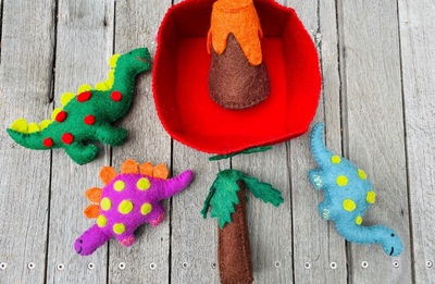 Sale Felt Dinosaur Playset