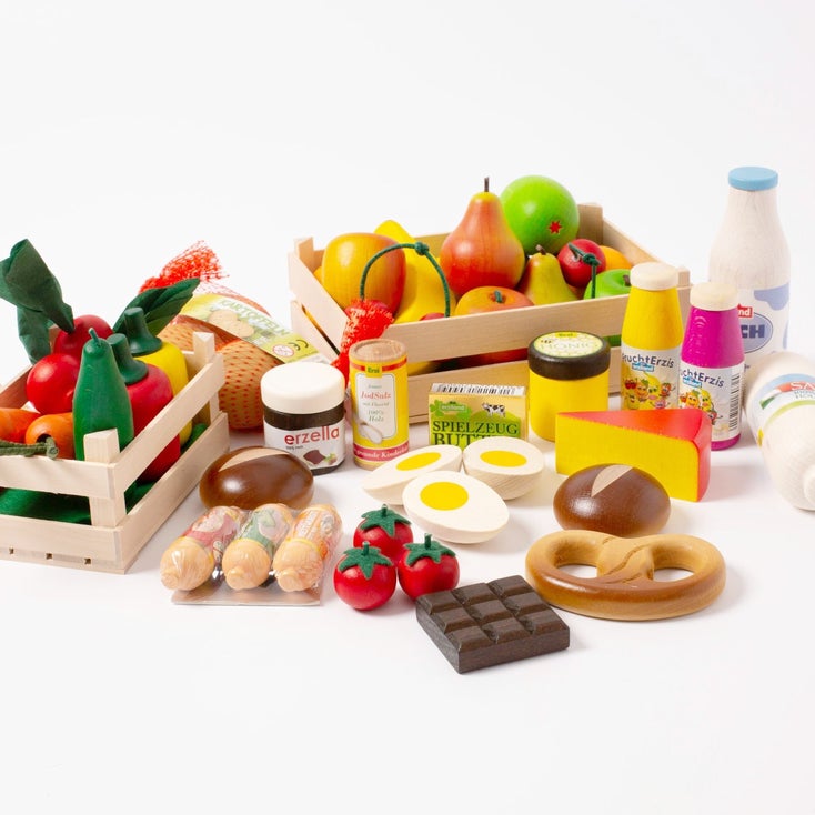 Erzi Wooden Big Box Play Food Assortment Set