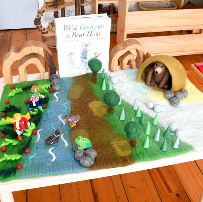 Felt Bear Hunt Play Mat Playscape