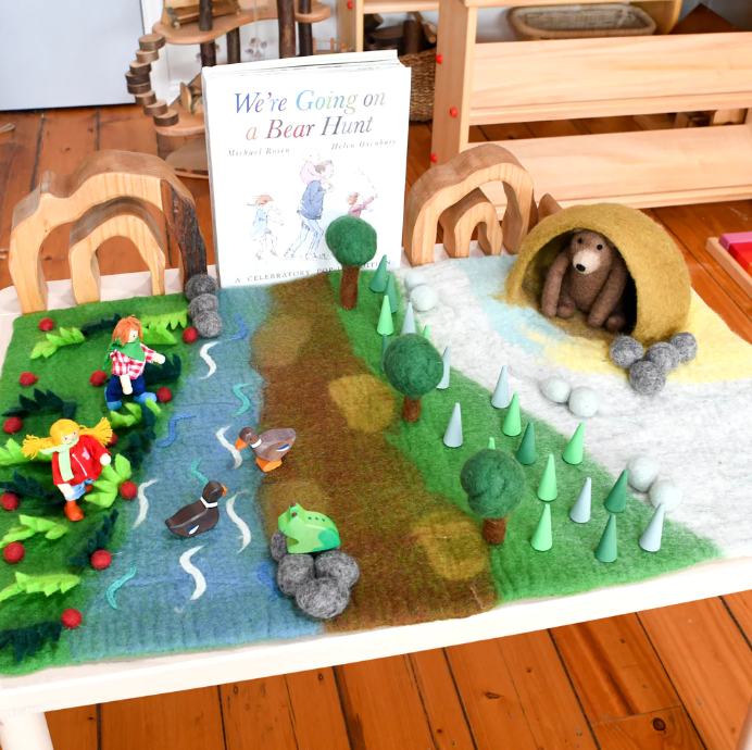 Pre-Order Felt Bear Hunt Play Mat Playscape (Ships in 1 Week)