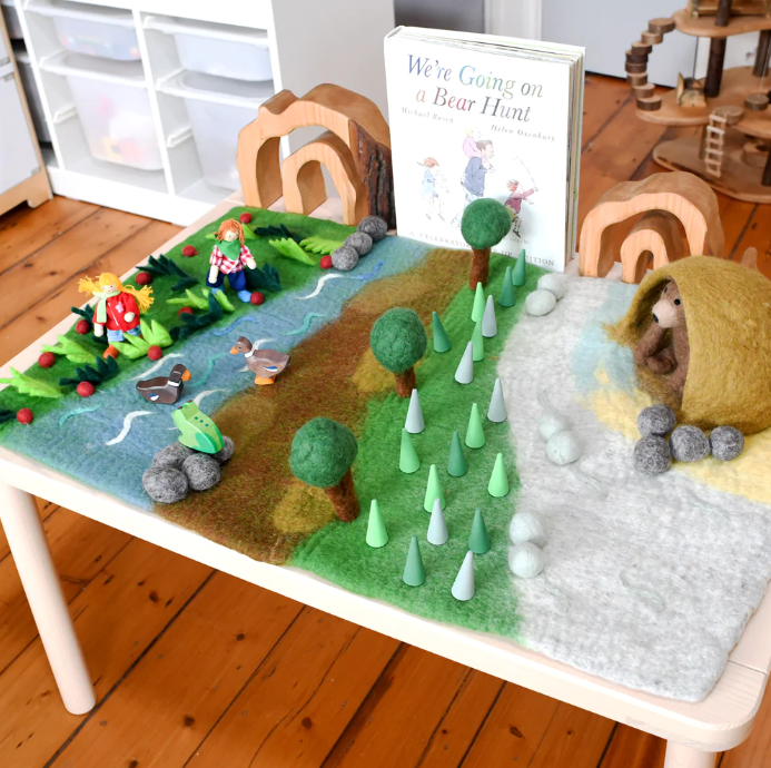 Pre-Order Felt Bear Hunt Play Mat Playscape (Ships in 1 Week)