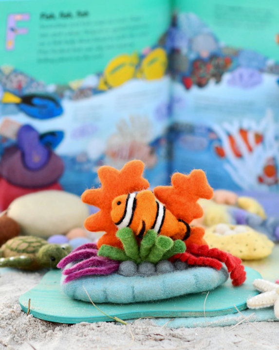 Felt Coral Reef with Clownfish Set