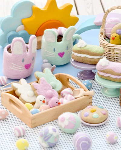 Pre-Order Felt Pink Easter Bunny Cookie (Ships in late January)