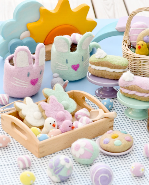 Felt White Easter Bunny Cookie