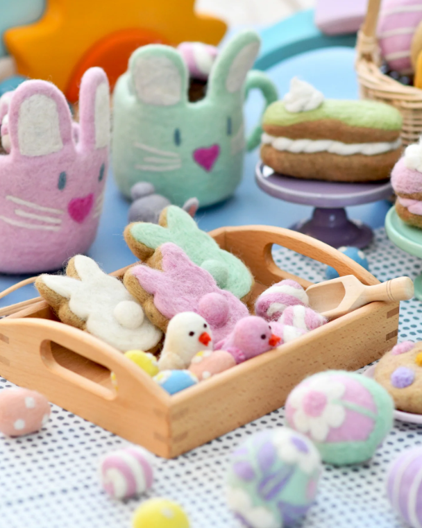 Felt White Easter Bunny Cookie