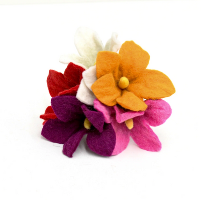 Felt Flowers, Set of 5 (Set B)