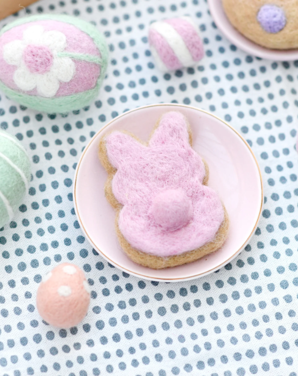 Pre-Order Felt Pink Easter Bunny Cookie (Ships in late January)