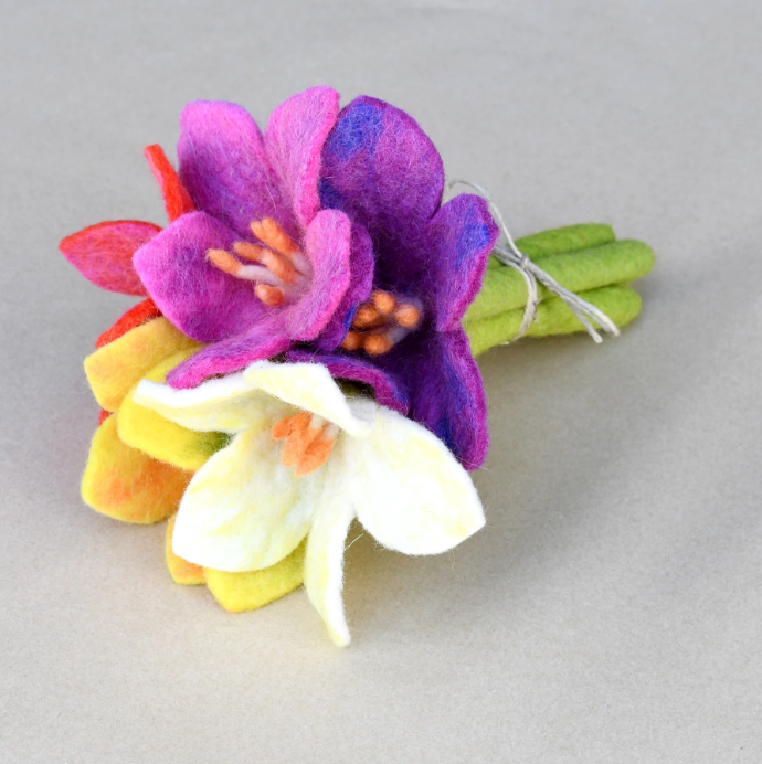 Pre-Order Felt Flowers, Set of 5 (Set A) (Ships in late February)