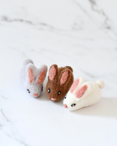 Pre-Order Felt Rabbits, Set of 3 (Ships in late January)