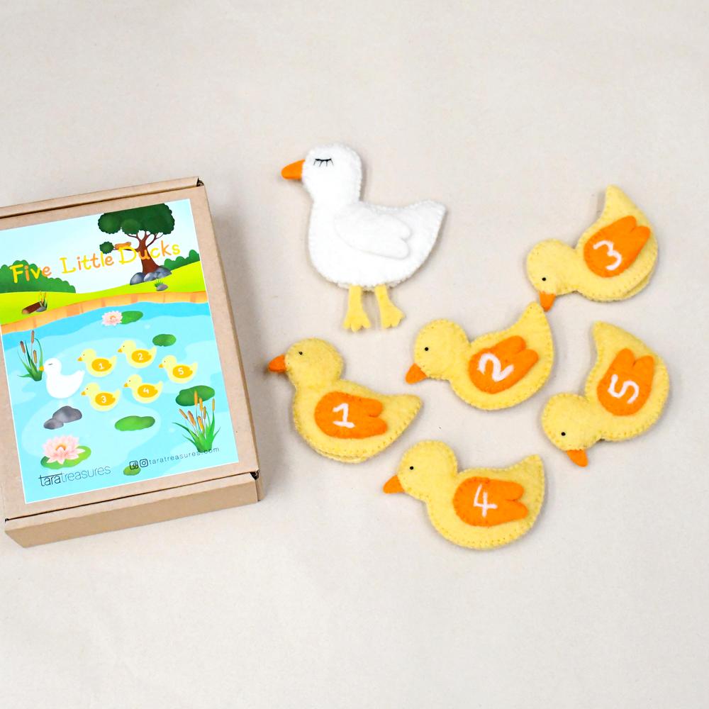 Five Little Ducks, Finger Puppet Set of 6