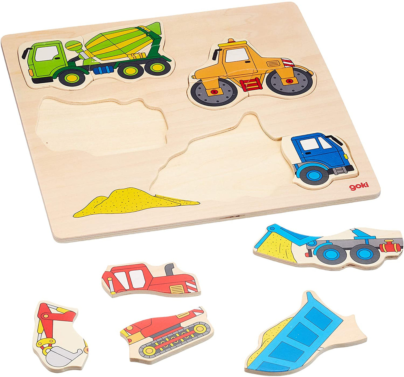 Goki Construction Vehicles Puzzle