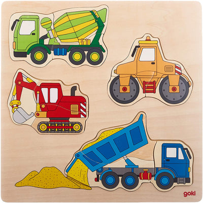 Goki Construction Vehicles Puzzle