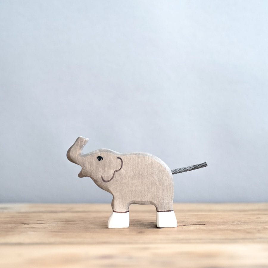 Sale Holztiger Elephant, small, trunk raised