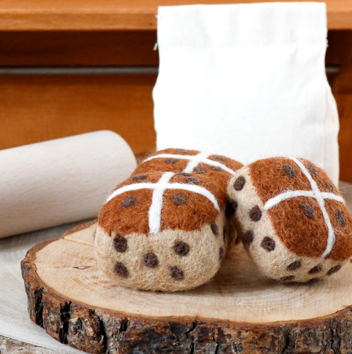 Felt Hot Cross Buns, Set of 3
