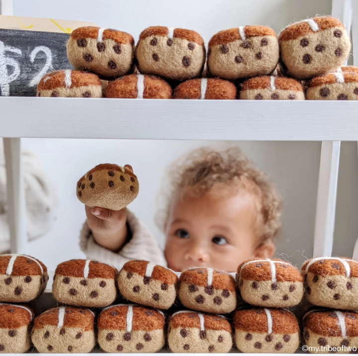 Felt Hot Cross Buns, Set of 3