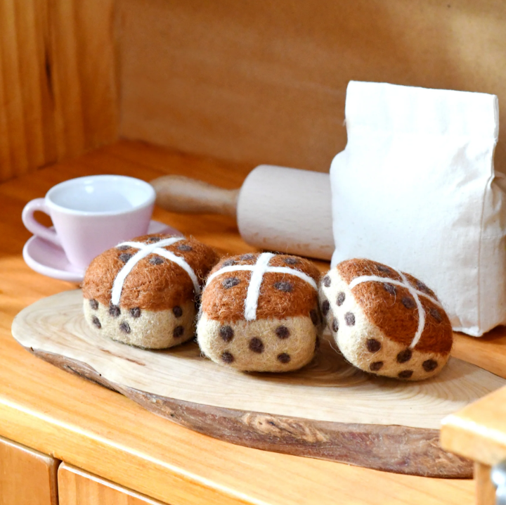 Sale Felt Hot Cross Buns, Set of 3