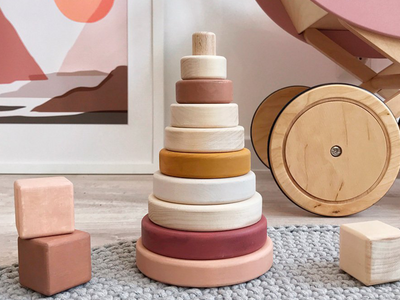 Sale Sabo Concept Pink Wooden Ring Stacker