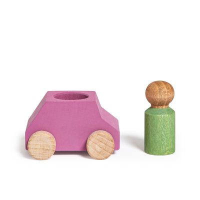 Sale Lubulona Pink Car with Green Figure