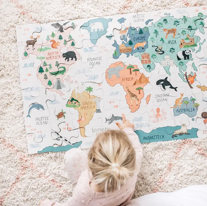 Mindful and Co Kids World Map Floor Puzzle