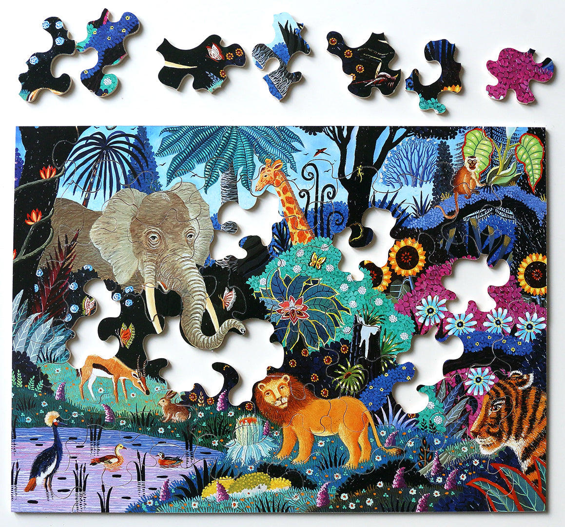 Sale Night in the Jungle Wooden Jigsaw Puzzle