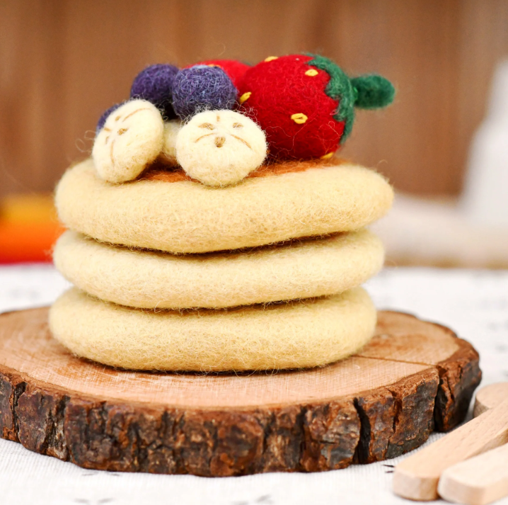 Felt Pancake Stack Play Food Set