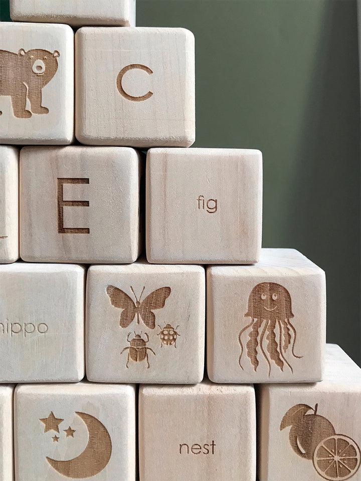 Sabo Concept Alphabet Blocks, Natural