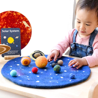 Solar System Outer Space Playmat with Felt Planets