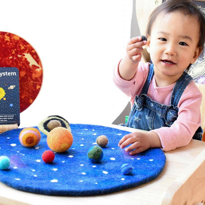 Solar System Outer Space Playmat with Felt Planets