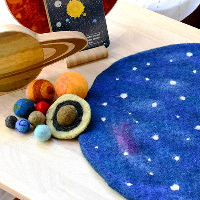 Solar System Outer Space Playmat with Felt Planets