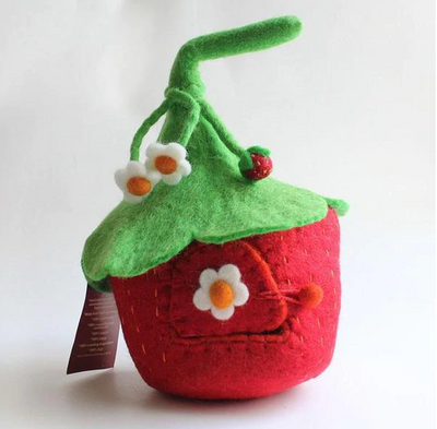 Strawberry Buttercup Fairy Felt Home