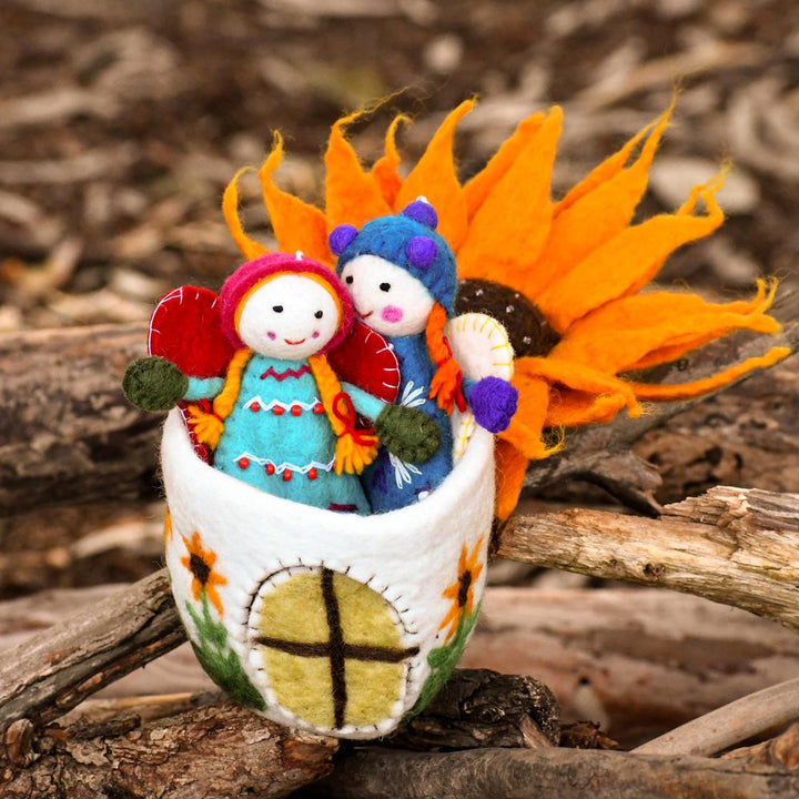 Sale Sunflower Fairy House
