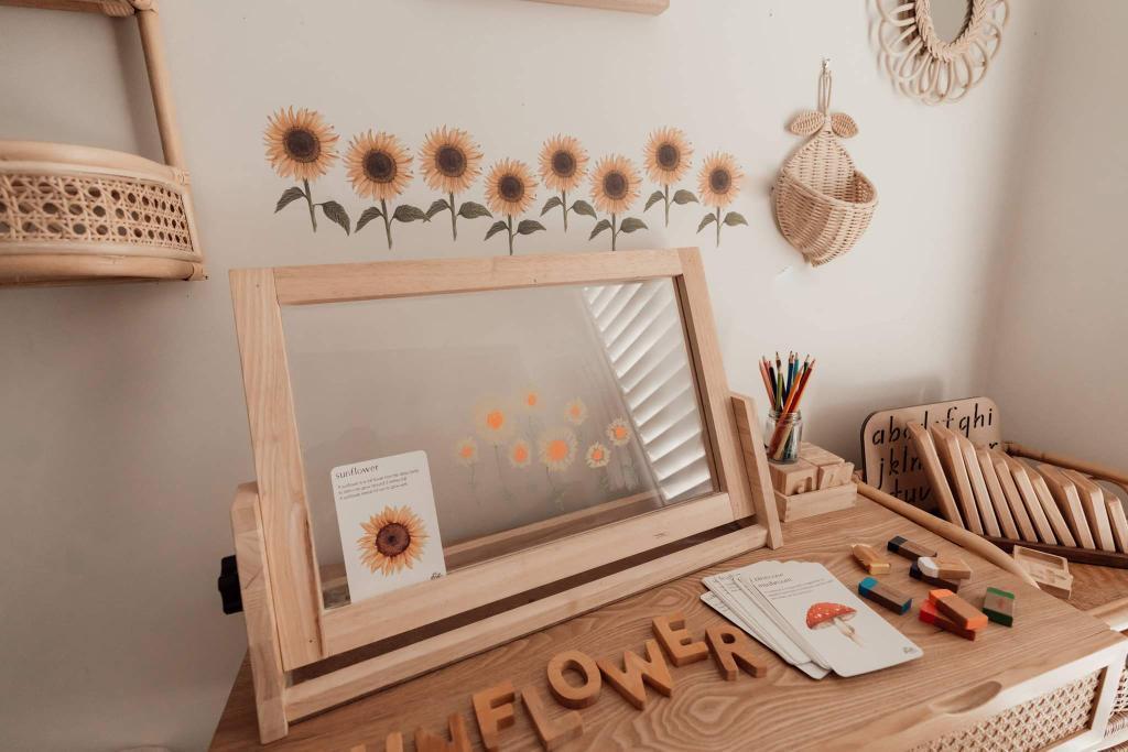 Sale Floral &amp; Fern Sunflower Wall Decals