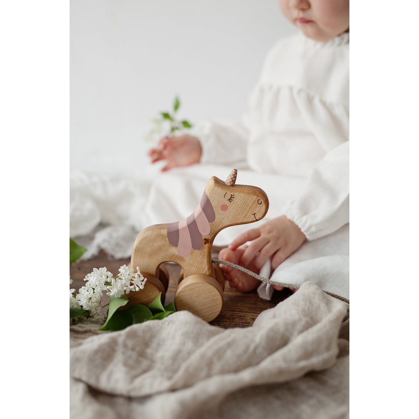 Sale Wooden Unicorn Pull Toy