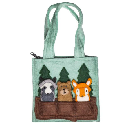 Felt Woodland Friends Puppet Bag