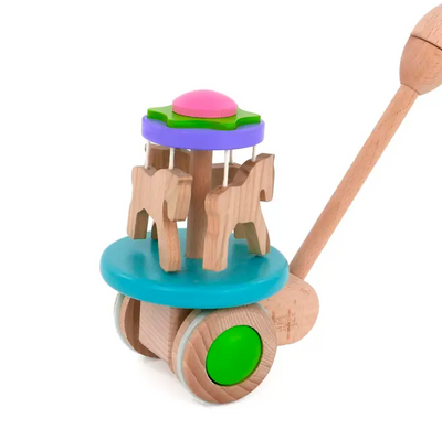 Sale Bajo Wooden Carousel Push Toy