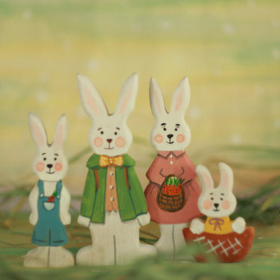 Sale MTW Exclusive - Wooden Bunny Family, 4 pcs