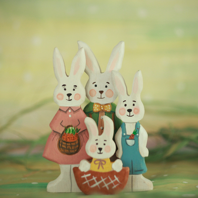 Sale MTW Exclusive - Wooden Bunny Family, 4 pcs