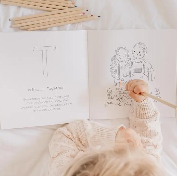 Sale Mindful and Co Kids ABCs of Mindfulness Coloring Book, Rose