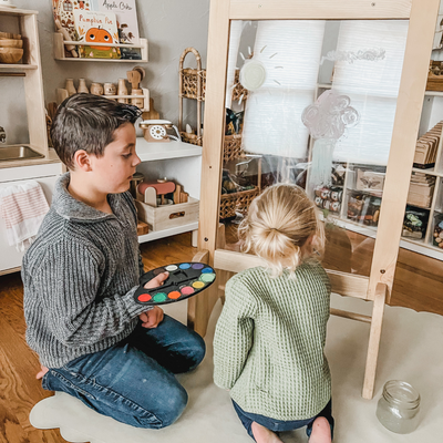 Sale Q Toys Toddler Wooden Perspex Easel