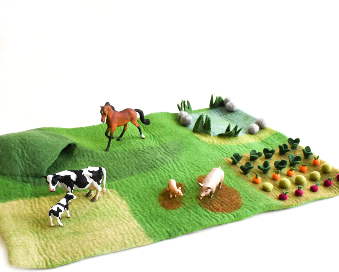 Pre-Order Large Farm Felt Play Mat Playscape (Ships in late January)