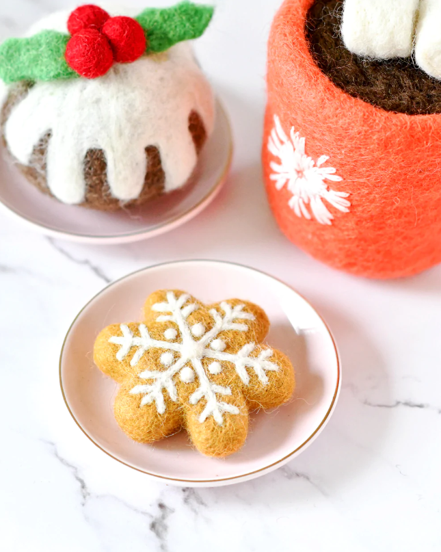 Pre-Order Felt Snowflake Cookie (Ships in November)