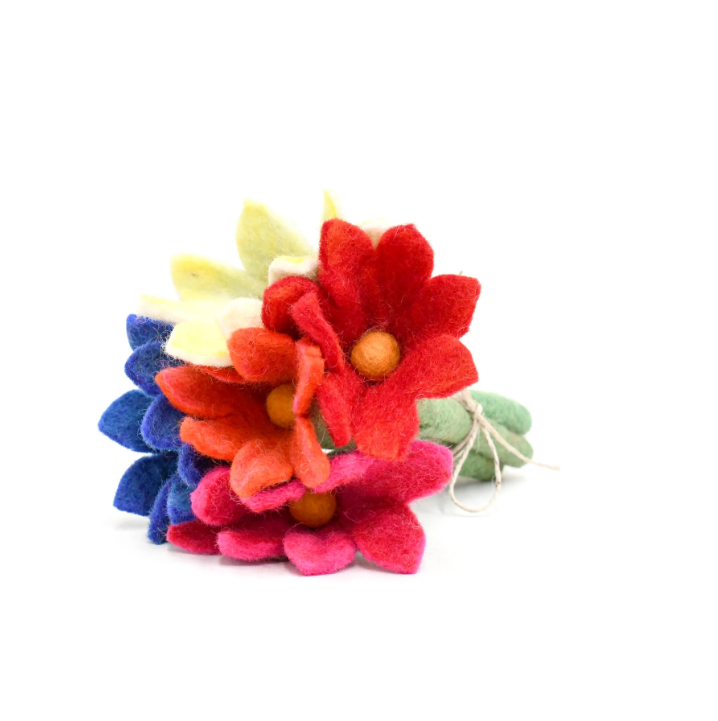 Felt Flowers, Set of 5 (Set C)