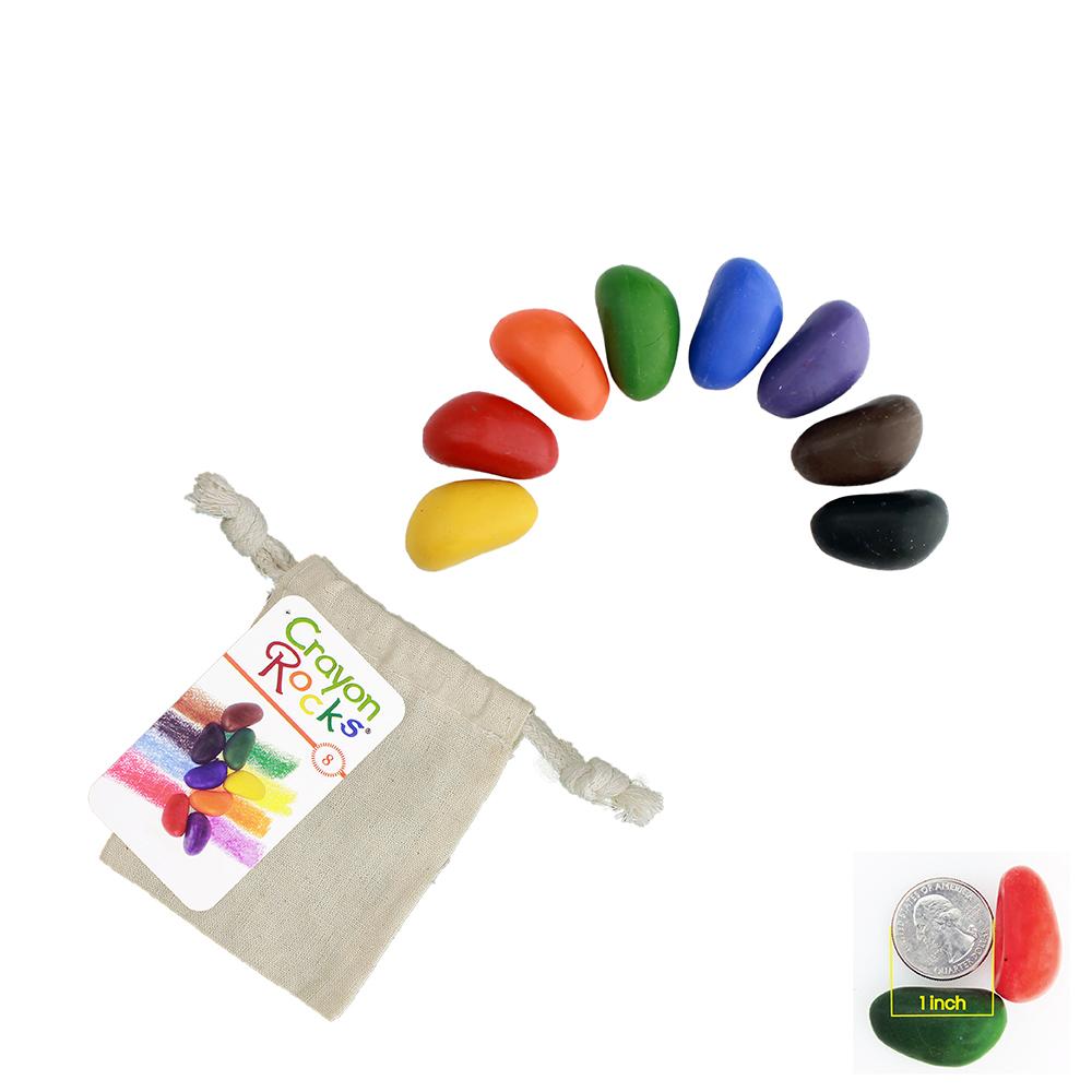 8 Crayon Rocks (8 Colors in a Muslin Bag)